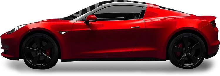 Red car with HITEK window tint film applied