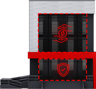 Commercial building protected with HITEK film