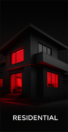 Residential window film on a home