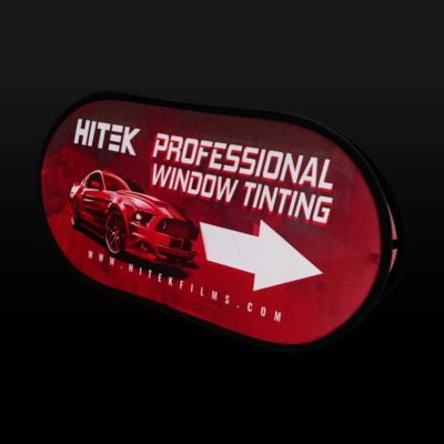 HITEK Pop-Up Display Banner, portable spring-loaded event banner